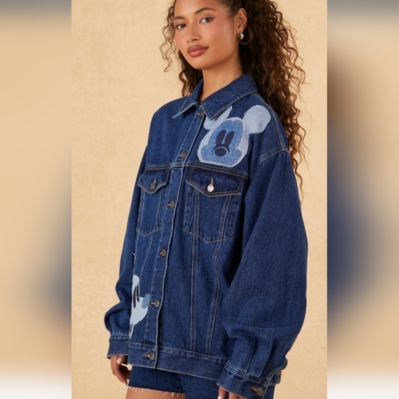 NWT Mickey Mouse Denim trucker jacket by Forever 21 - Picture 4 of 9